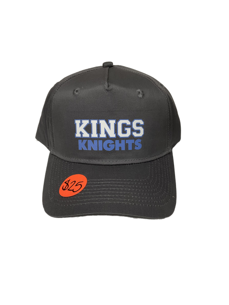 Kings Knights Grey Five-Panel Twill Cap Adjustable