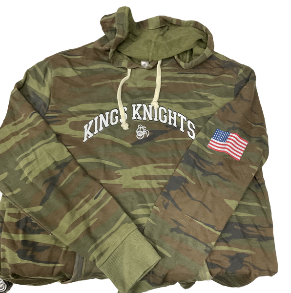 Arched Kings Knights Mineral Wash French Terry Hoodie Camo Xlarge