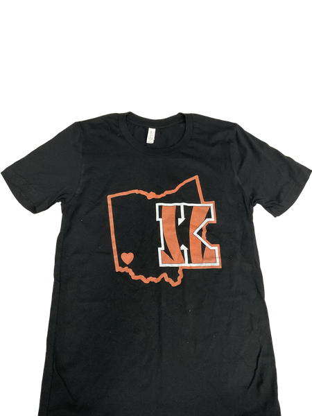 Cincinnati Football K-Ohio Black tee Small