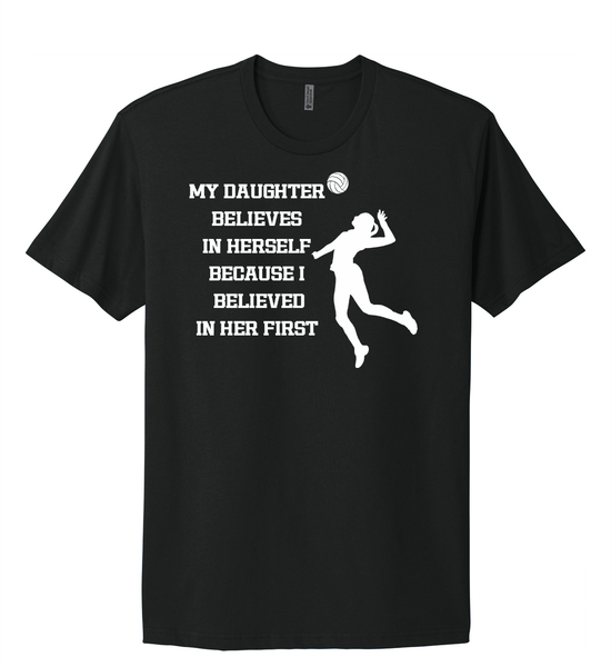 Volleyball Parent Believes Black Tee