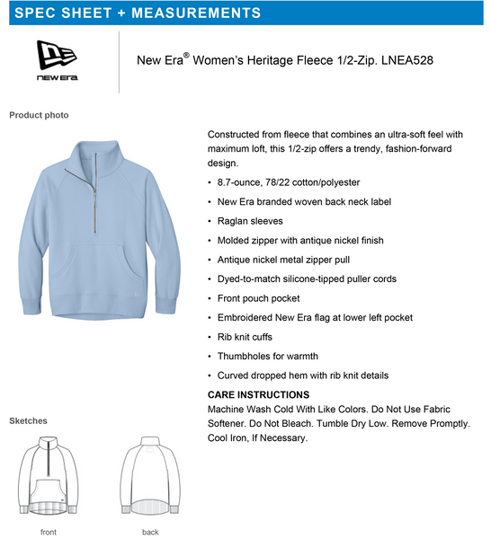 2026-2027 Kings Volleyball New Era® Women’s Heritage Fleece 1/2-Zip