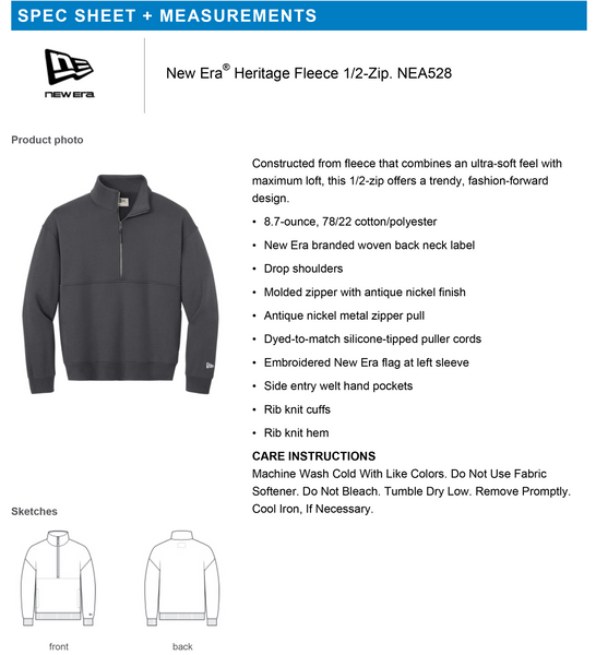2026-2027 Kings Volleyball New Era® Heritage Fleece 1/2-Zip