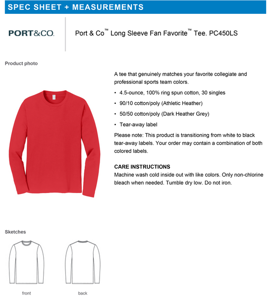 2026-2027 Kings Volleyball Warmup Long Sleeve Fan Favorite™ Tee MANDATORY FOR TEAM
