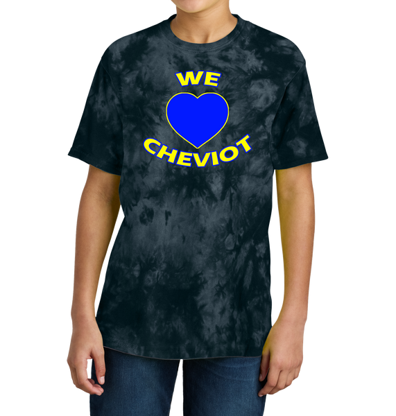 We Heart Cheviot School Colors Youth Crystal Tie-Dye Tee