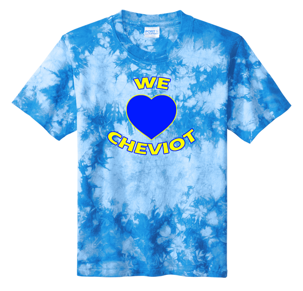 We Heart Cheviot School Colors Youth Crystal Tie-Dye Tee