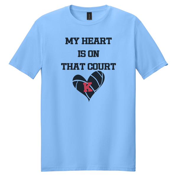 Volleyball My Heart is on Kings Volleyball Court Unisex tee