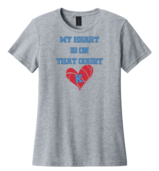 Volleyball My Heart is on Kings Volleyball Court Women's Tee