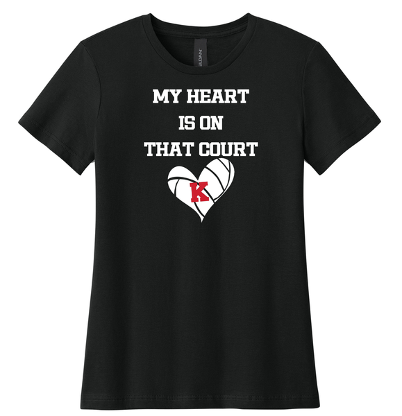 Volleyball My Heart is on Kings Volleyball Court Women's Tee