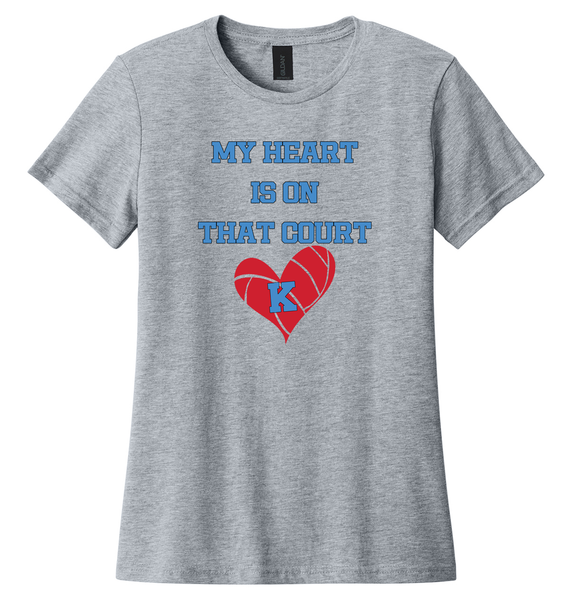 Volleyball My Heart is on Kings Volleyball Court Women's Tee