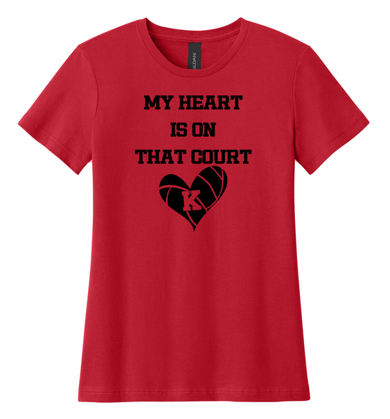 Volleyball My Heart is on Kings Volleyball Court Women's Tee