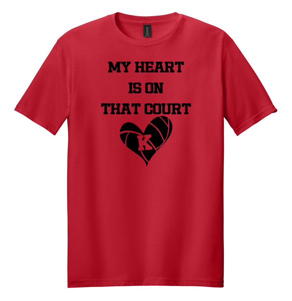 Volleyball My Heart is on Kings Volleyball Court Unisex tee