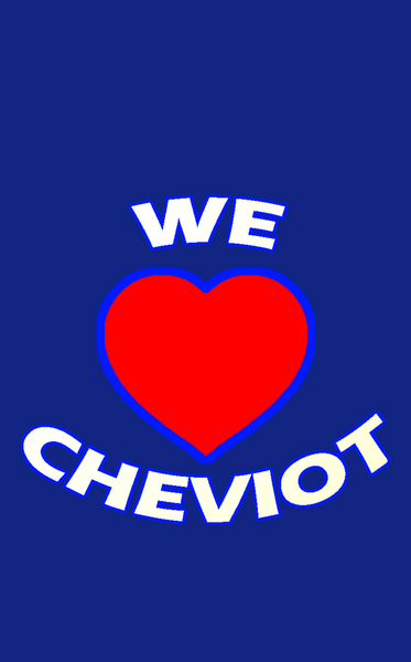 We Heart Cheviot -Red White and Blue- Garden Flag
