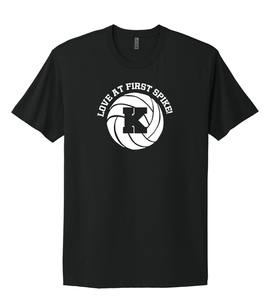 Volleyball love at First Spike Unisex Tee
