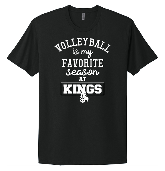 Volleyball Is My Favorite Season At Kings Black Tee