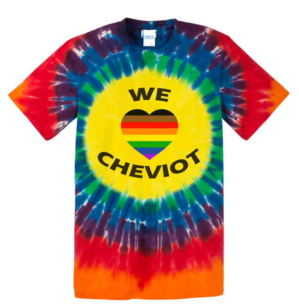 We Heart Cheviot Pride Tie Dye Tee Adult