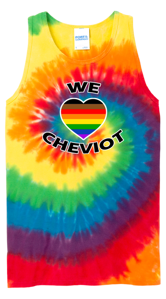 We Heart Cheviot Pride Tie Dye Tank Top Adult