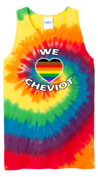 We Heart Cheviot Pride Tie Dye Tank Top Adult