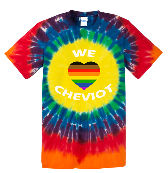 We Heart Cheviot Pride Tie Dye Tee Adult