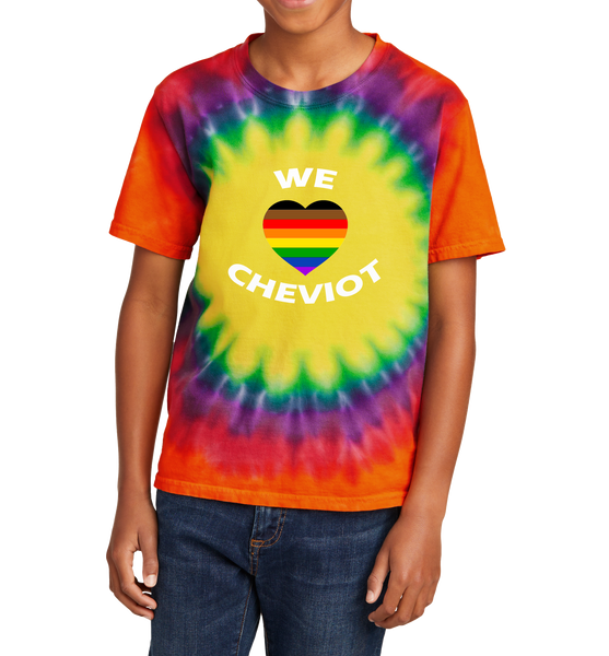 We Heart Cheviot Pride Tie Dye Tee Youth